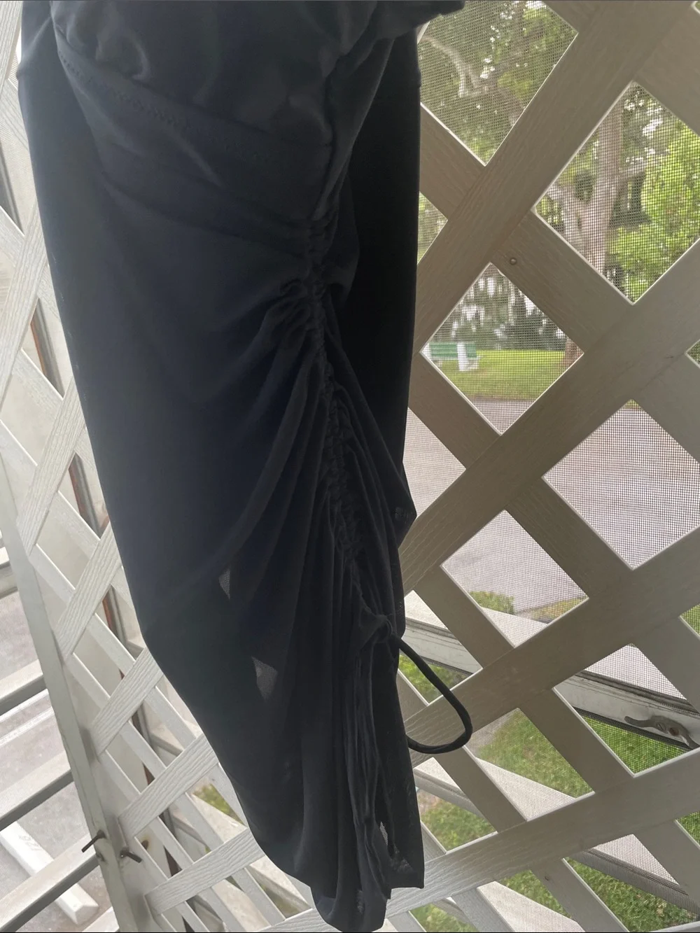Blooming Jelly Slimming Mesh Sheer Sarong Swim Dress One Piece XL